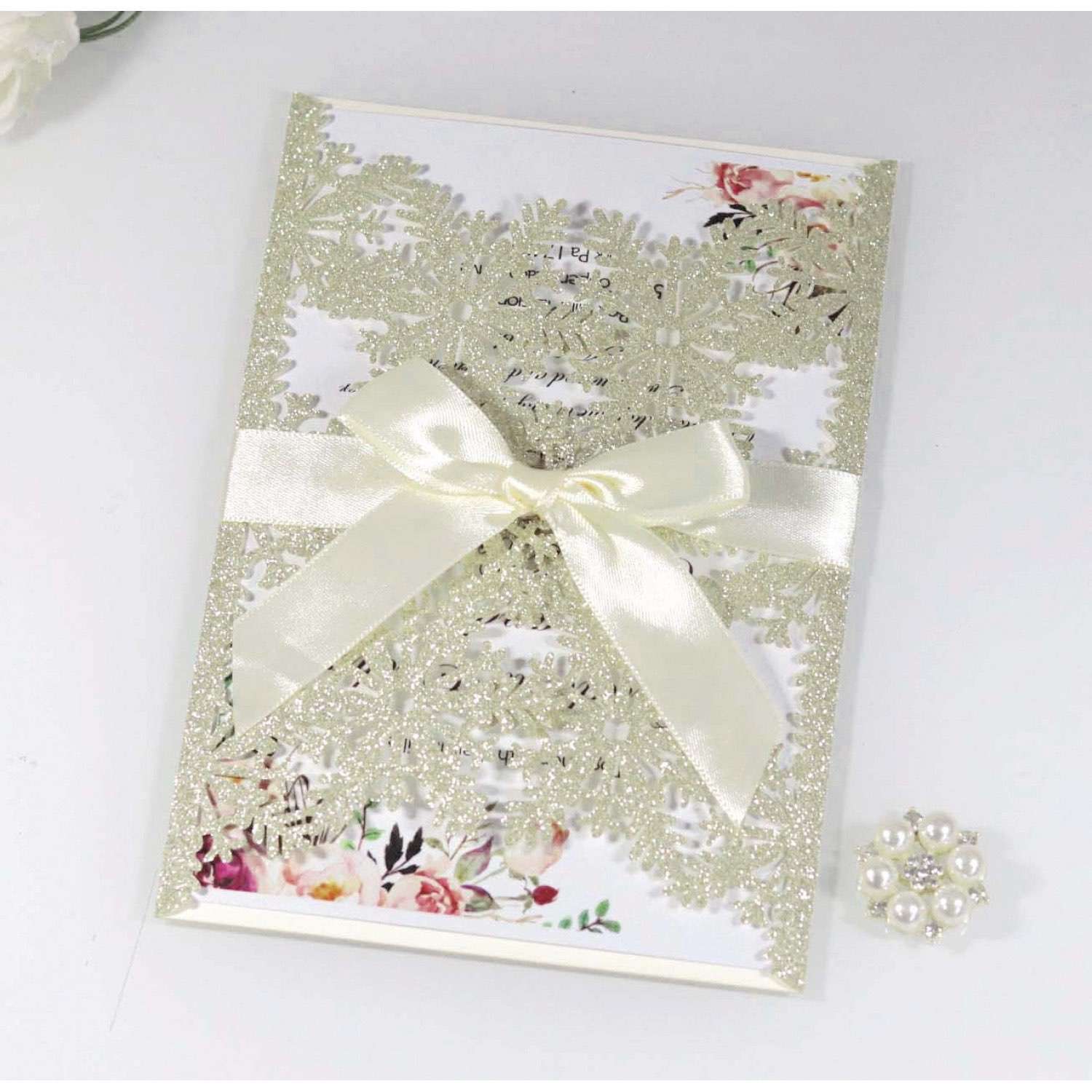 Christmas Greeting Card Snowflake Card Wedding Card Design Laser Cut